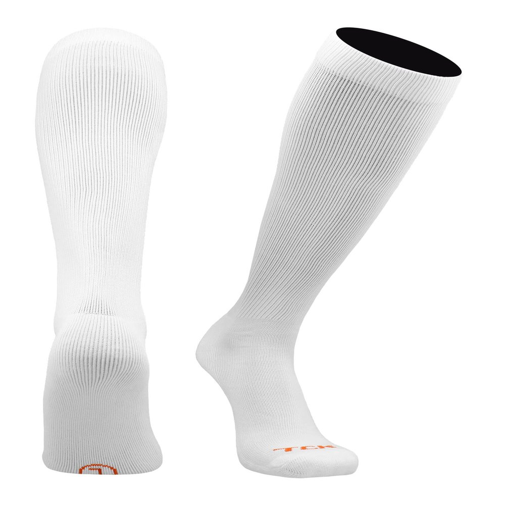 MadSportsStuff Pro Line Over the Calf Baseball Socks (White, Large)