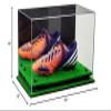 Better Display Cases Acrylic Large Shoe Display Case for Basketball Shoe Soccer Cleat Football Cleat with Mirror, Black Risers and Turf Base (A013-BR) view 3