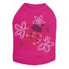 Large Lady Bug with Flowers - Dog Tank, M Fuchsia view 1