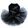 Dog in the Closet Two Small Dragonflies - Bling Rhinestone Tutu Dress, L Black view 1