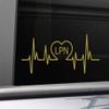 Nashville Decals LPN Licensed Practical Nurse Heartbeat Vinyl Decal Laptop Car Truck Bumper Window Sticker, 8" x 3.25", Metallic Gold Matte view 1