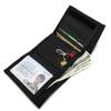 AI-DEE RFID Trifold Canvas Outdoor Sports Wallet for Kids - Front Pocket Wallet with Magic Sticker - Blue view 2