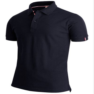 BCPOLO Men's Polo Shirt Solid Short Sleeve Classic Pique Polo Shirt Navy-XL (Asia-XXXL)