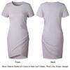 BTFBM Womens Summer Dresses 2026 Casual Bodycon Mini Dress Short Sleeve Crew Neck Mini Ruched Spring Beach Vacation Outfits(Grey, Medium) view 4