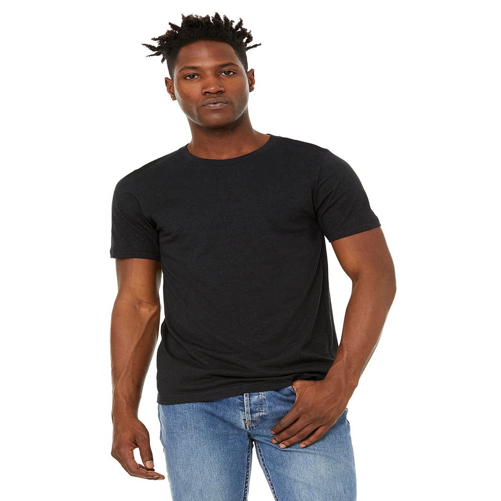 Unisex Sueded Tee - Black Heather