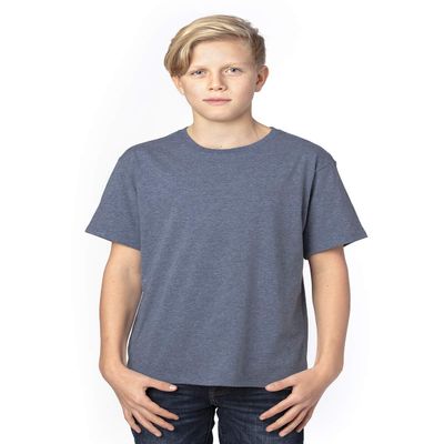 Threadfast Apparel Youth Ultimate T-Shirt XS NAVY HEATHER