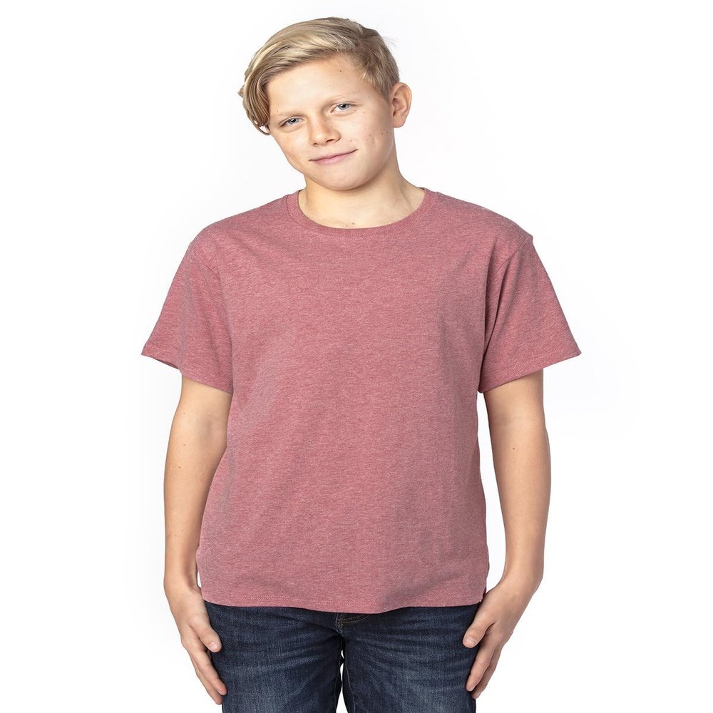 Threadfast Apparel Youth Ultimate T-Shirt L MAROON HEATHER