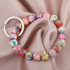 KUIYAI Elastic Functional Beaded Wrist Keychain Bracelet Handsfree Keychain Gift for Her (10mm random color) view 2