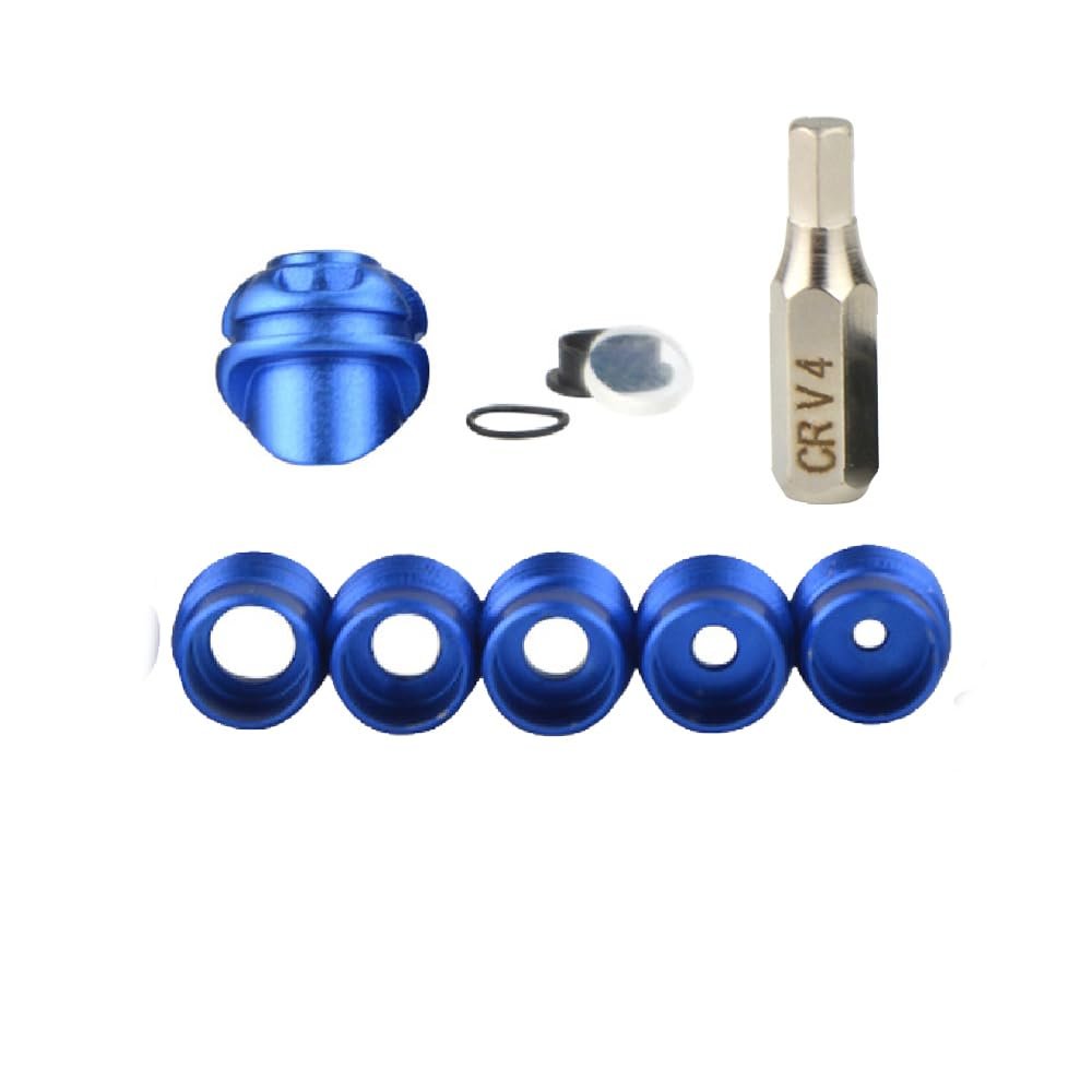 Archery 37/45 Degree Hooded Peep Sight Compound Bow Peep Sight Inner Core 6X 8X Clarifier Aperture Lens Kits (Blue, 45degree 6X)