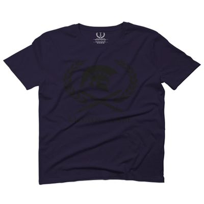 0143. Spartan Molon Labe Military Patriotic Greek Helment Graphic for Men T Shirt (Navy Blue, 2X-Large)