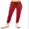 ALWAYS Women Joggers Active Sweatpants - Buttery Soft Light Comfy Lounge Striped Pants with Pockets Burgundy Black S/M view 2