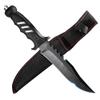 Fixed Blade Hunting Knife with Sheath, 12" Bushcraft Knife Full Tang, Stainless Steel EDC Fixed Blade Knife with Sheath, Rubber Handle by Kratos - ZF5 view 1