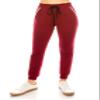 ALWAYS Women Joggers Active Sweatpants - Buttery Soft Light Comfy Lounge Striped Pants with Pockets Burgundy White L/XL view 2
