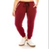 ALWAYS Women Joggers Active Sweatpants - Buttery Soft Light Comfy Lounge Striped Pants with Pockets Burgundy White L/XL view 3