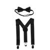Sinen Baby Suspenders and Bow Tie Set Adjustable Kids Suspender Bowtie Sets for Boys and Girls-Black view 1