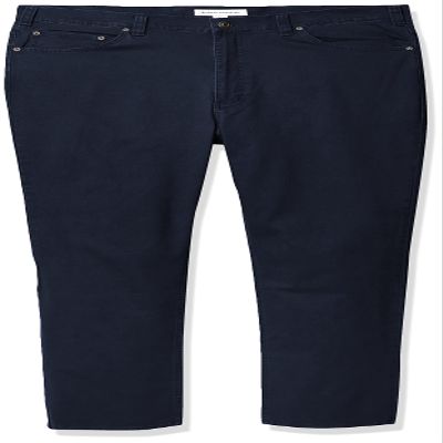 Amazon Essentials Men's Straight Fit 5-Pocket Stretch Twill Pants, Navy, 31W x 30L