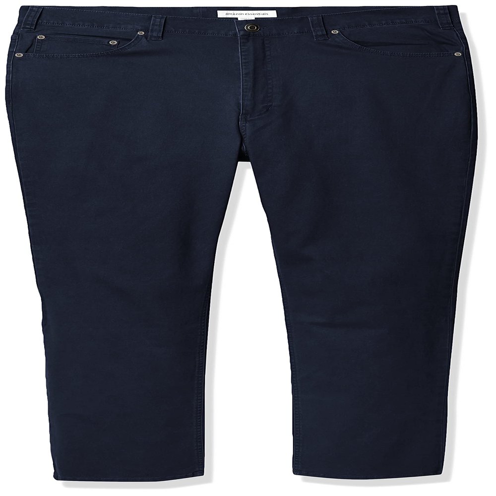 Amazon Essentials Men's Straight Fit 5-Pocket Stretch Twill Pants, Navy, 31W x 30L