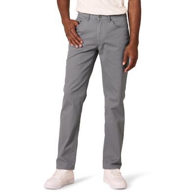 Amazon Essentials Men's Straight Fit 5-Pocket Stretch Twill Pants, Dark Grey, 42W x 30L