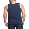 Men's Basic Essential Straight Hem Long Length Tank Top TT60-PL - Navy - Medium - H11A view 2