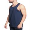 Men's Basic Essential Straight Hem Long Length Tank Top TT60-PL - Navy - Medium - H11A view 3