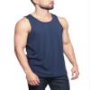 Men's Basic Essential Straight Hem Long Length Tank Top TT60-PL - Navy - Medium - H11A view 4