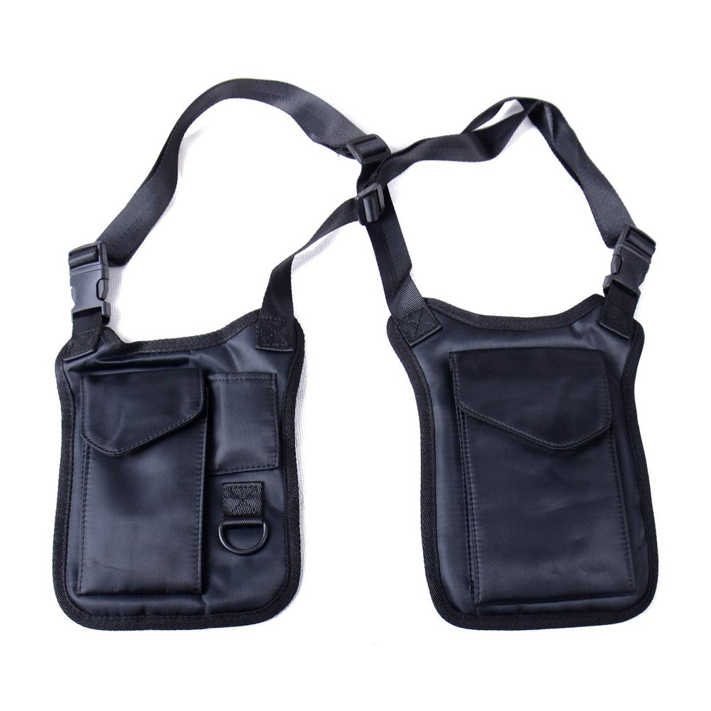 Wraith of East Anti-Theft Hidden Underarm Strap Wallet Holster Bag Leisure Nylon Double Shoulder Pocket Sport Vest Outdoors (Black)