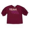Speechless Big Girl's Bloused Sleeve T-Shirt Shirt, Burgundy, M view 1