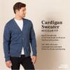 Amazon Essentials Men's Cotton Cardigan Sweater, Brown Heather, Small view 2