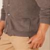 Amazon Essentials Men's Cotton Cardigan Sweater, Brown Heather, Small view 4