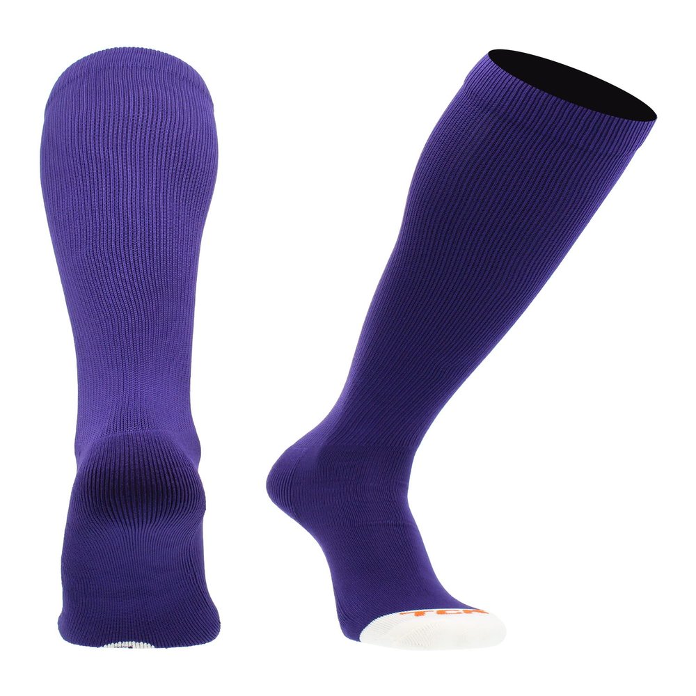 MadSportsStuff Pro Line Over the Calf Baseball Socks (Purple, X-Large)