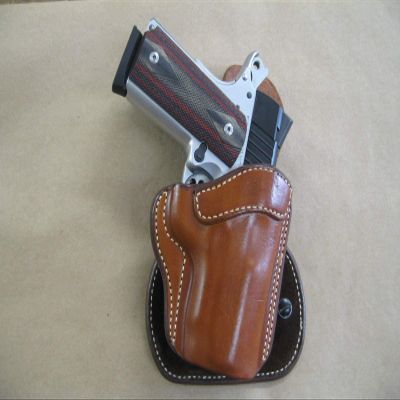 Azula All Leather Molded Paddle Holster for Sig Sauer Ultra 3.3" 1911 CCW TAN RH