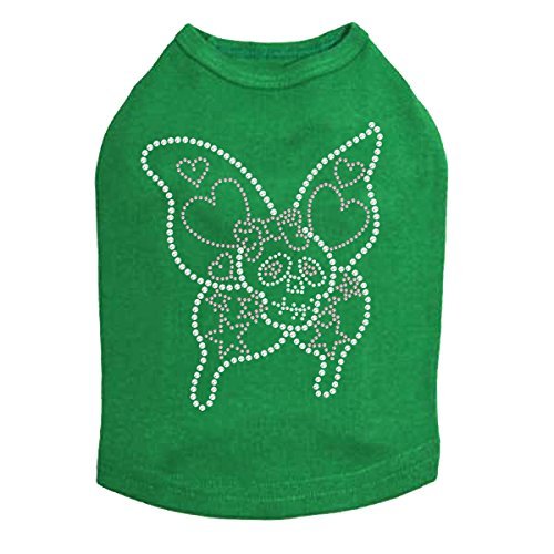 Skull with Wings - Dog Tank, M Kelly Green