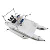 AQUOS Heavy-Duty 12.5ft Inflatable Pontoon Boat with Guard Bar, Folding Seat and Haswing 2.4G Remote 12V 55LBS 39Inch Transom Trolling Motor for Fishing view 2