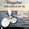 Asaki 626-45943-01-36 Propeller Replacement for Yamaha 9.9HP 15HP 2 & 4 Stroke Outboard Engines 3X9-1/4X9 D 3-Blade Aluminum RH view 2