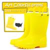 K KomForme Kids Girls & Boys Rain Boots with Easy-on Handles Waterproof Outdoors view 2