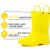K KomForme Kids Girls & Boys Rain Boots with Easy-on Handles Waterproof Outdoors view 3
