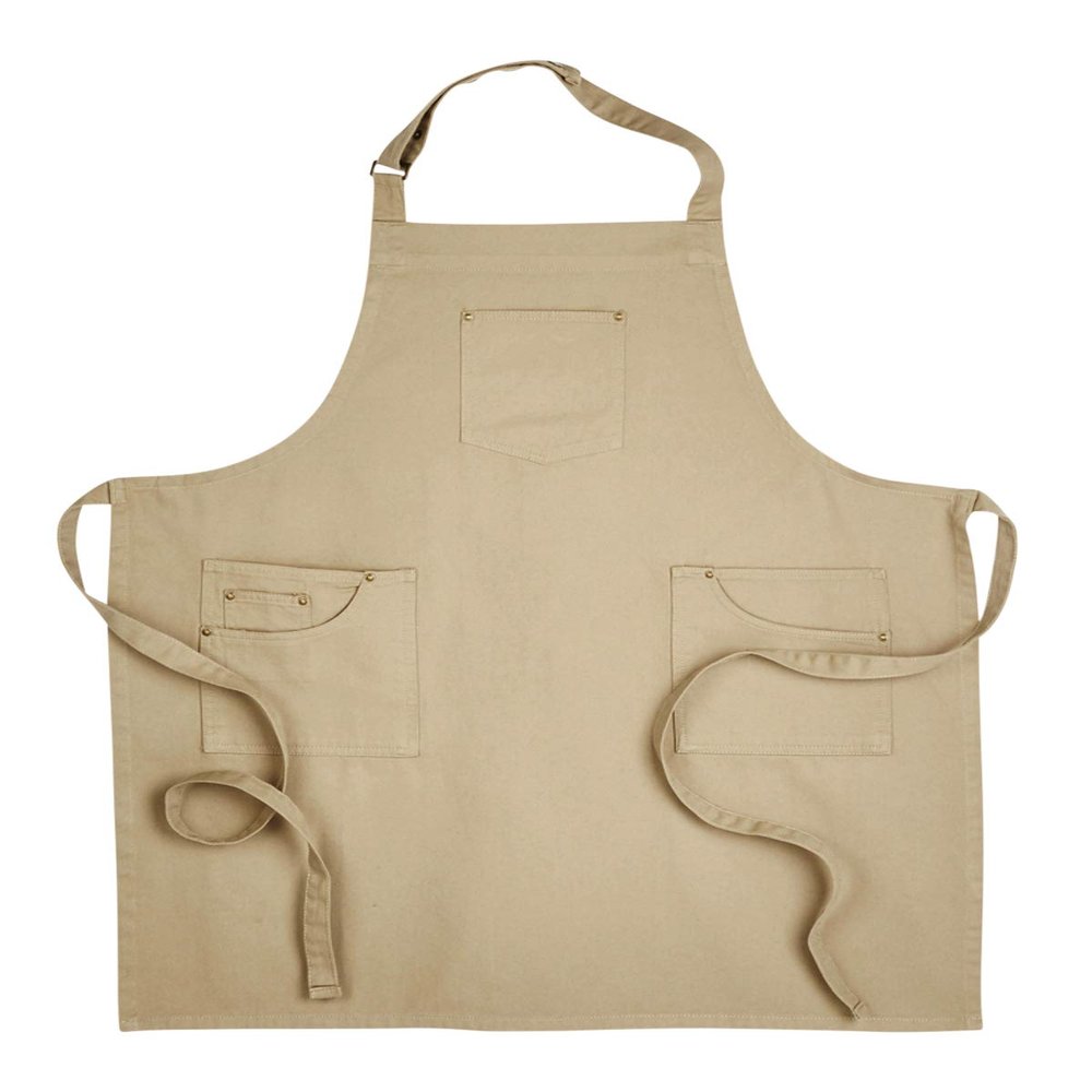 Artisan Collection by Reprime Unisex Cotton Chino Bib Apron OS KHAKI