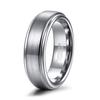 TRUMIUM 6mm Silver Plated Rings for Men Women Tungsten Wedding Bands Matte Finished Engagement Promise Ring Comfort Fit Size 15 view 1