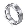 TRUMIUM 6mm Silver Plated Rings for Men Women Tungsten Wedding Bands Matte Finished Engagement Promise Ring Comfort Fit Size 15 view 2