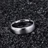 TRUMIUM 6mm Silver Plated Rings for Men Women Tungsten Wedding Bands Matte Finished Engagement Promise Ring Comfort Fit Size 15 view 3