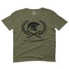 0143. Spartan Molon Labe Military Patriotic Greek Helment Graphic for Men T Shirt (Olive Green, 2X-Large) view 1
