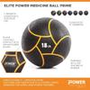Power Systems Elite Power Med Ball Prime, 8 Pounds, Light Blue (25563) view 2