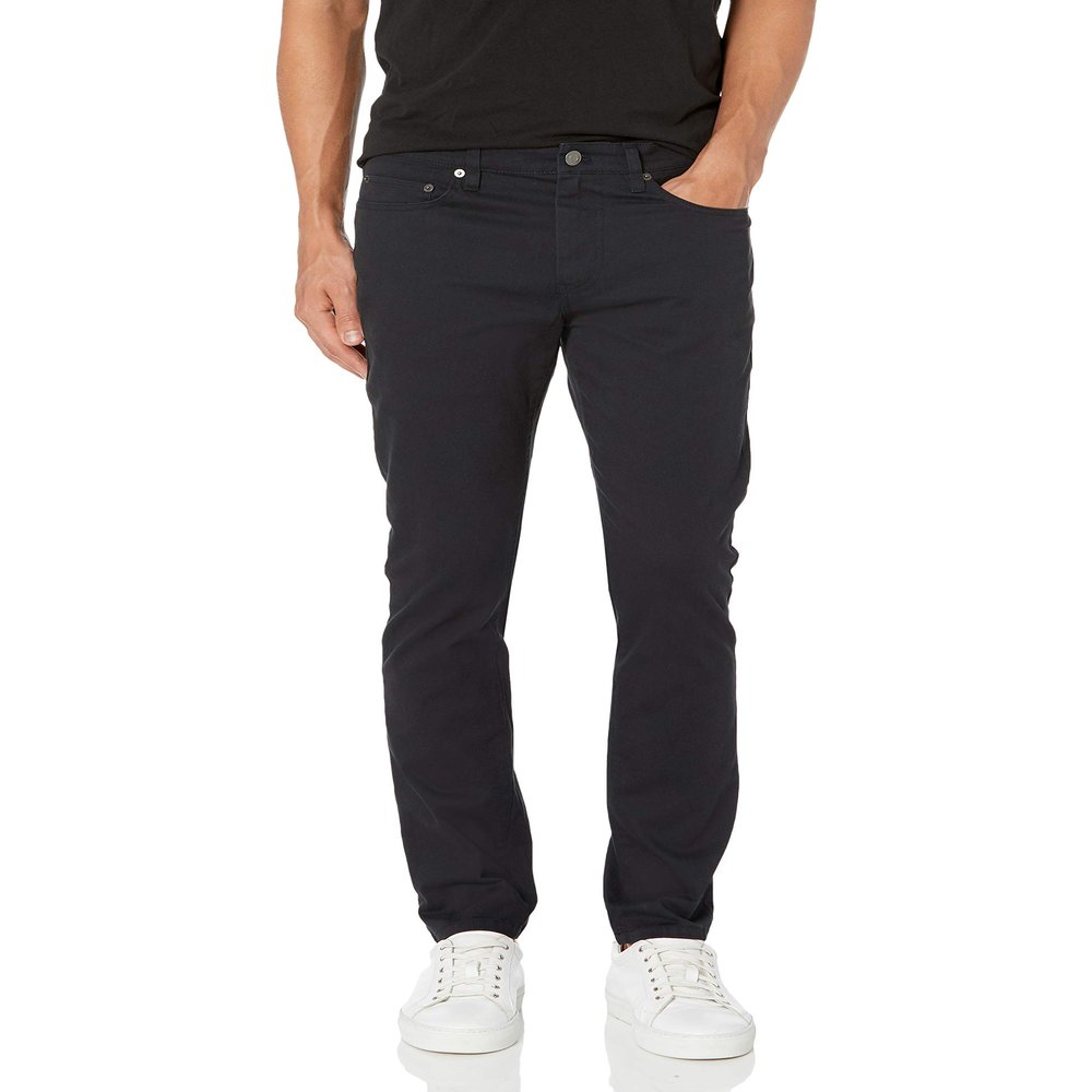 Amazon Essentials Men's 5-Pocket Stretch Twill Casual Pants, Black, 40W x 28L