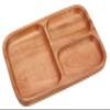 Captain Stag UP-2609 Wooden Tableware Plate, Square Shape, Divider Plate 3, Woodbreath view 1