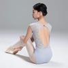 118141037 Cap Sleeve Dance Leotards Nice Back Hole Lace Ballet leotards (L 170, Fog Blue) view 3