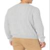 Amazon Essentials Men's Crewneck Cable Cotton Pullover Sweater, Light Grey Heather, X-Small view 2