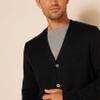 Amazon Essentials Men's V-Neck Cotton Cardigan Sweater, Black, XX-Large view 4