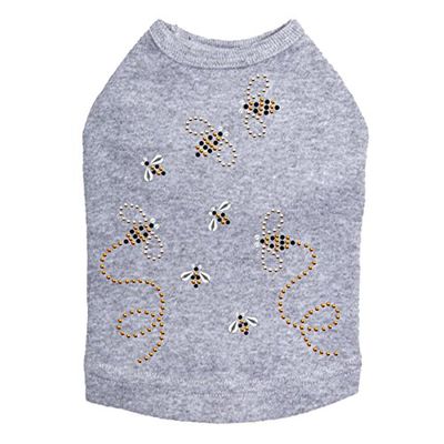 Bumble Bees - Dog Tank, XS Heather Gray