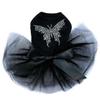 Dog in the Closet Blue Swarovski Butterfly - Bling Rhinestone Tutu Dress, 2XL Black view 1