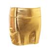 ACSUSS Women's PVC Leather Shiny Metallic Short Mini Skirt Night Club Bodycon Tight Dress Gold One_Size view 4
